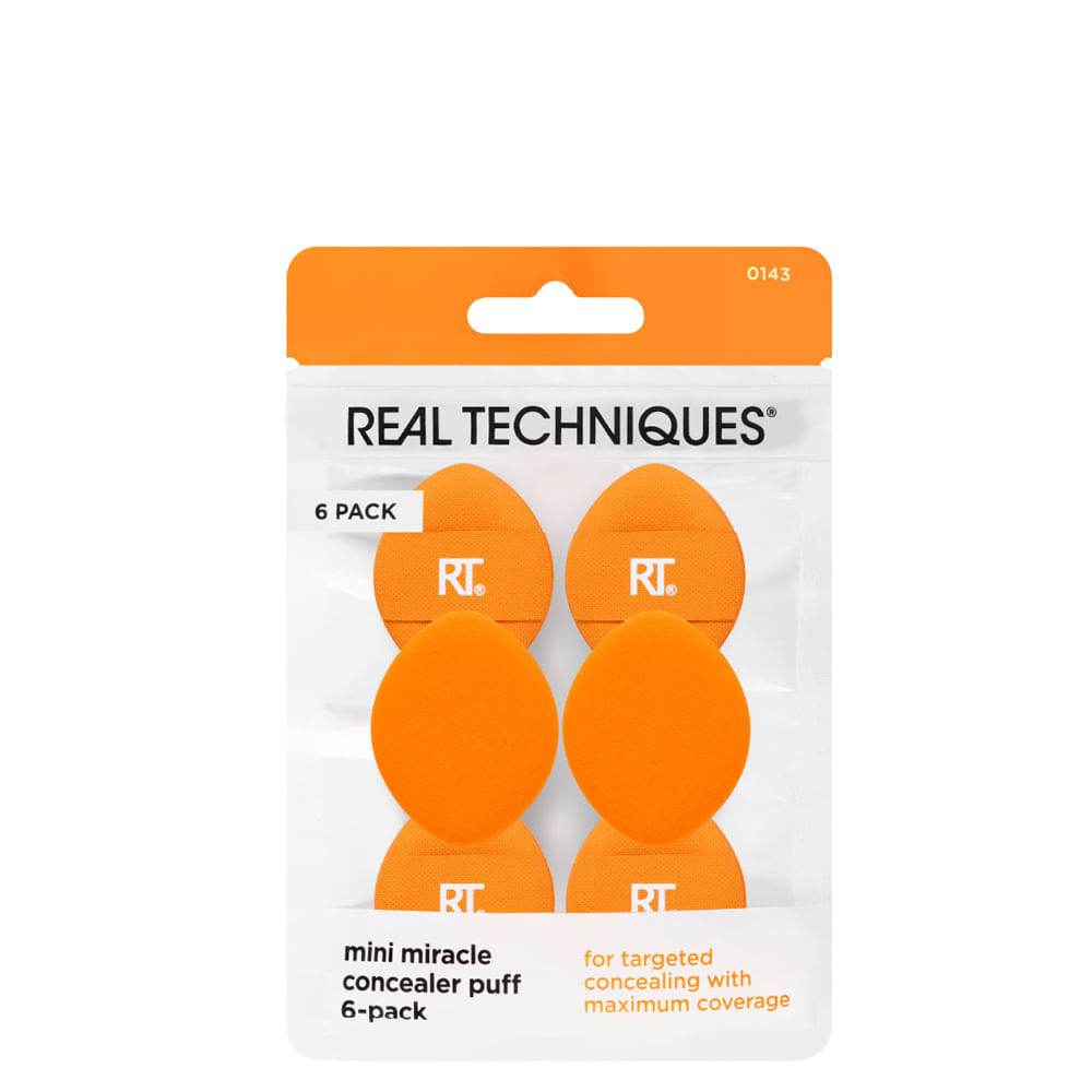 Kit Esponjas Mini para Corretivo Real Techniques com 6 Unidades
