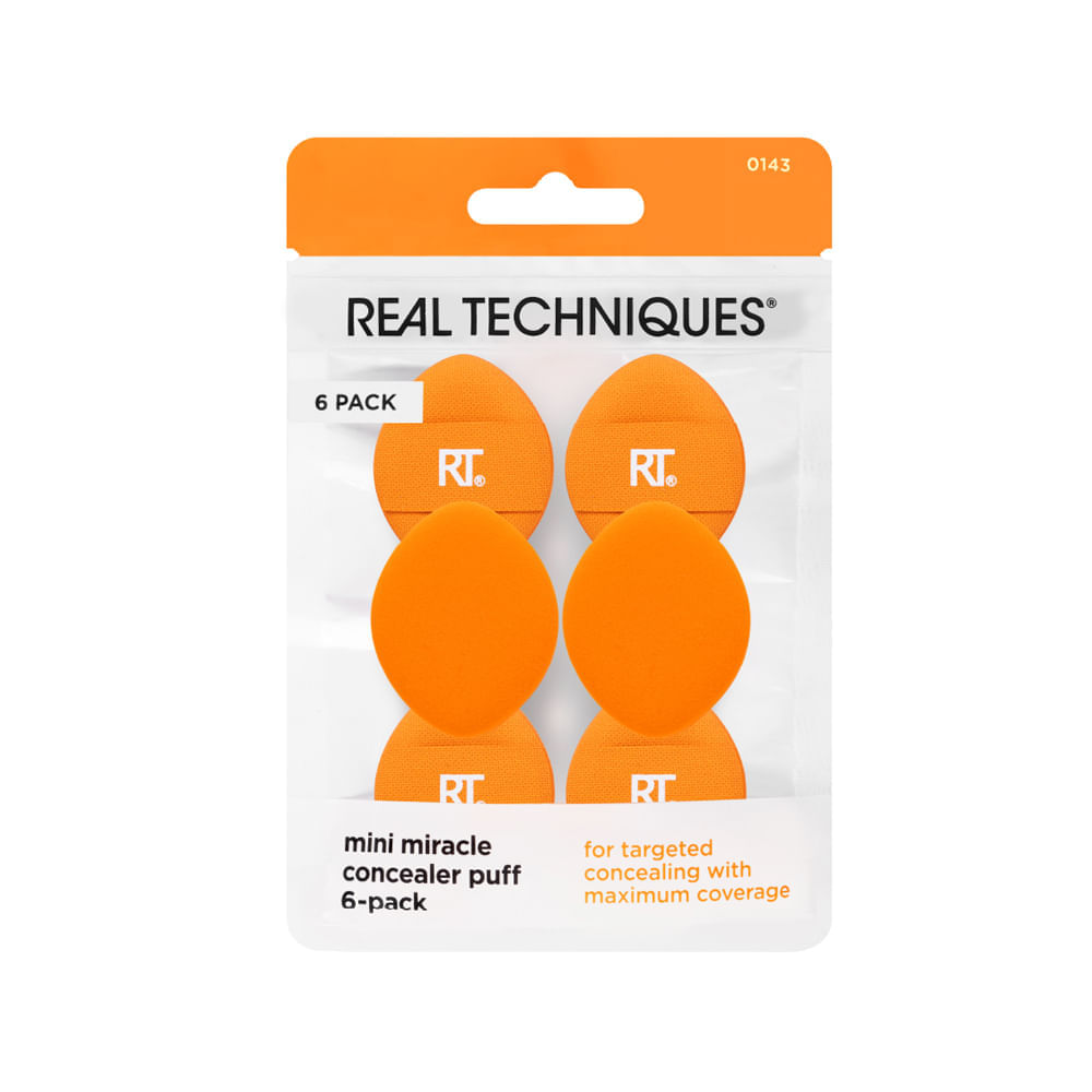 Kit Esponjas Mini para Corretivo Real Techniques com 6 Unidades