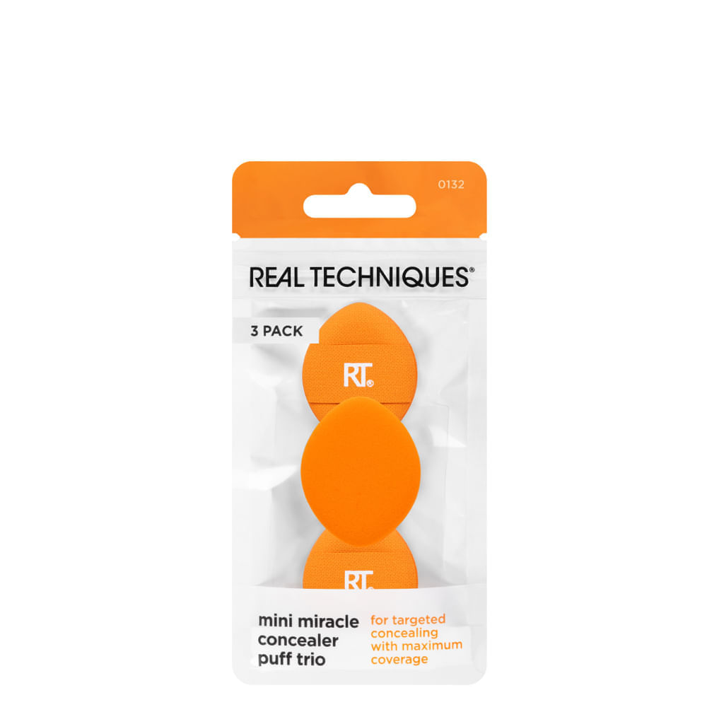 Kit Esponjas Mini Para Corretivo Real Techniques Com 3 Unidades