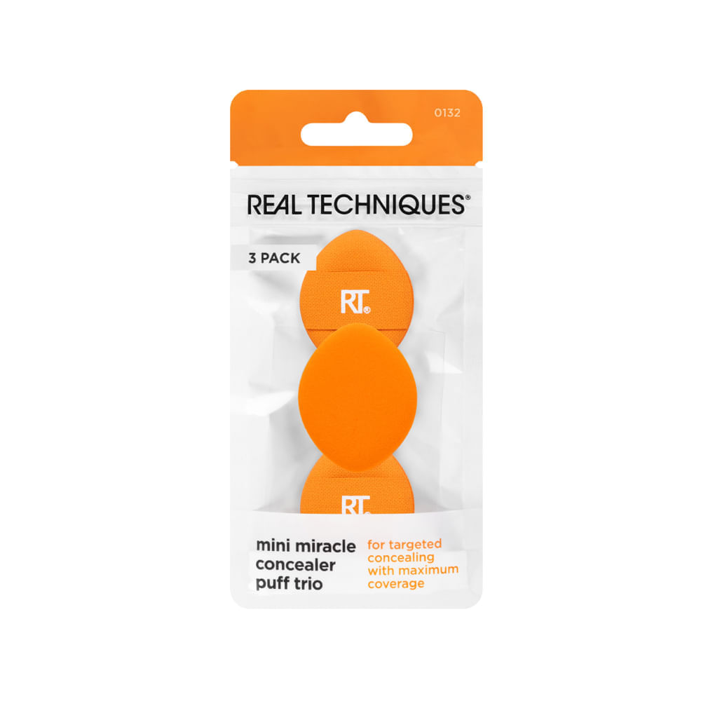Kit Esponjas Mini para Corretivo Real Techniques com 3 Unidades
