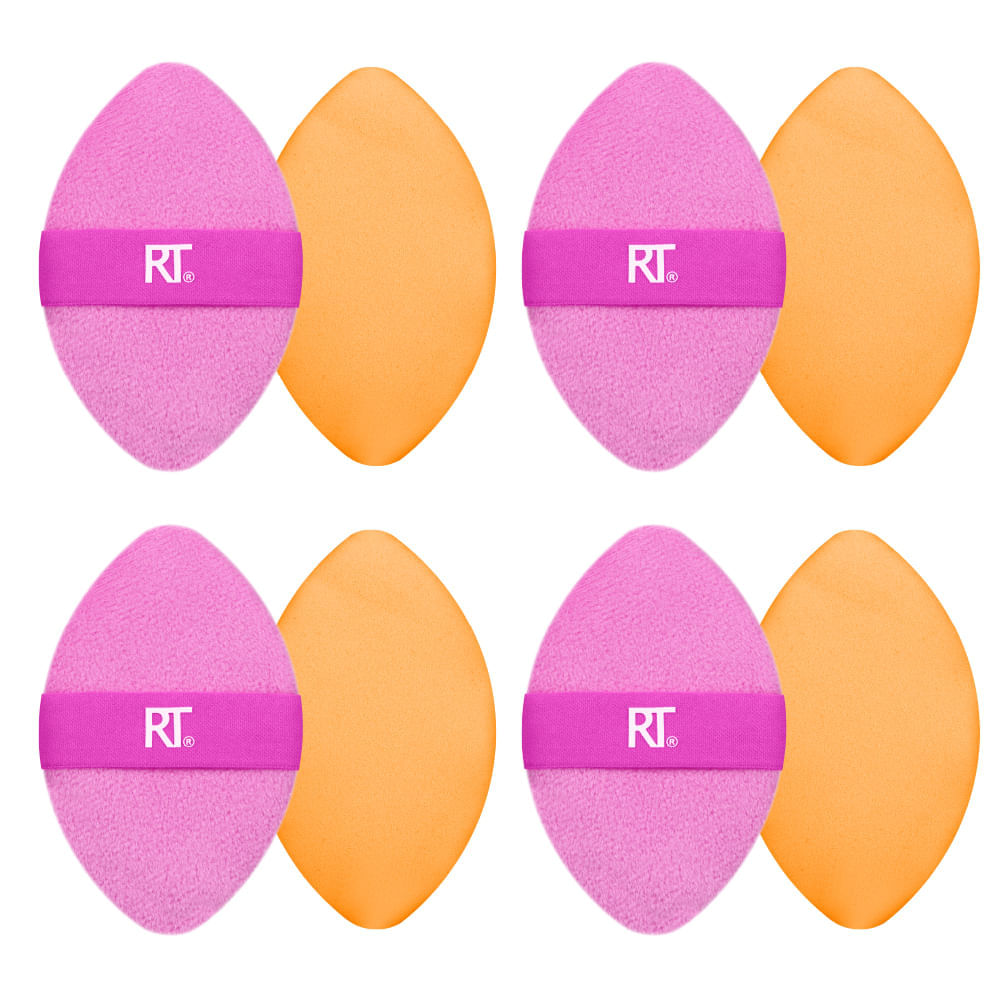 Kit Esponjas Puff 2 em 1 Real Techniques com 4 Unidades