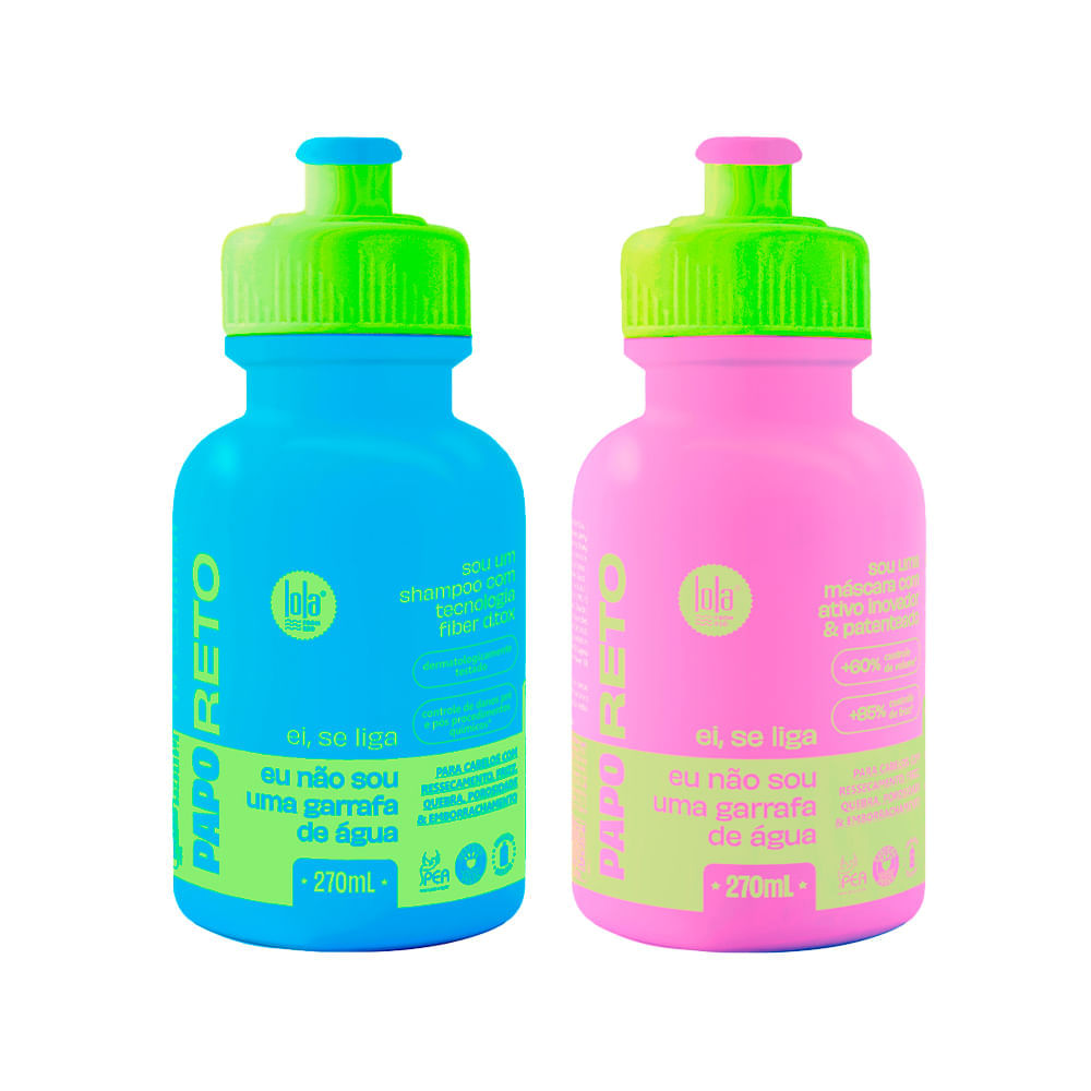 Kit Lola From Rio Papo Reto Shampoo 270 Ml + Máscara Fluída 270 Ml