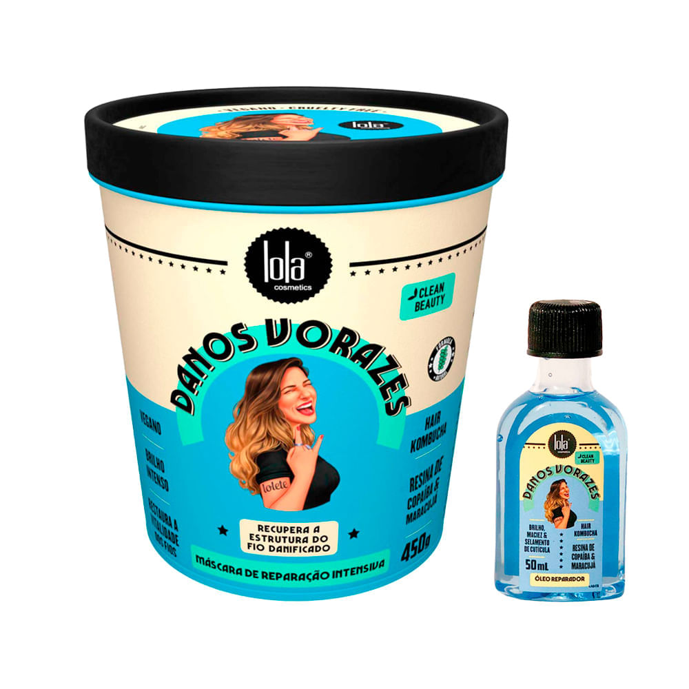 Kit Lola From Rio Danos Vorazes Óleo 50ml + Máscara 450g