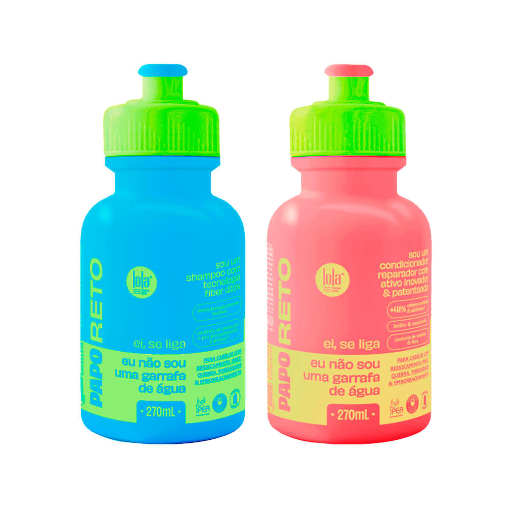 Kit Lola From Rio Papo Reto Shampoo 270 Ml + Condicionador 270 Ml