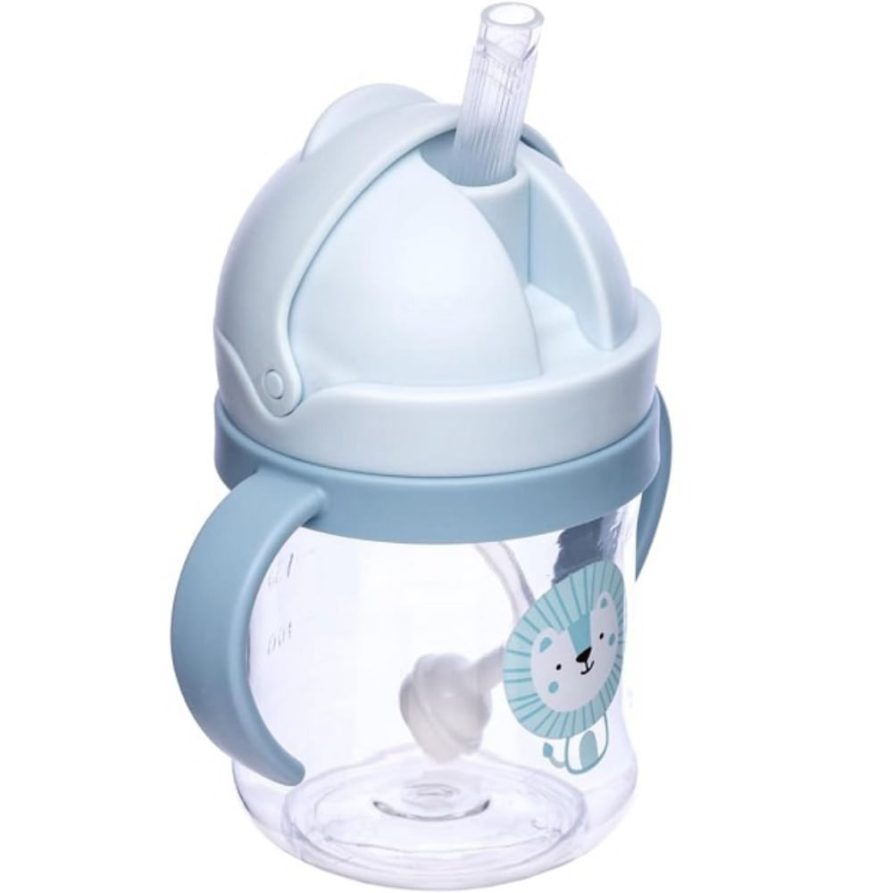 Copo com Válvula Anticólica Buba Azul 250ml