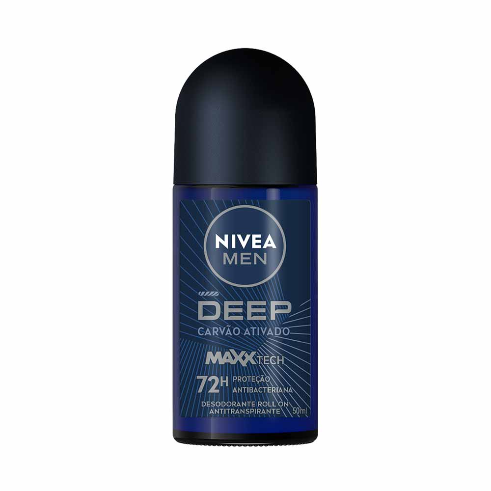 NIVEA MEN Antitranspirante Roll-on Deep MaxxTech Carvão Ativado