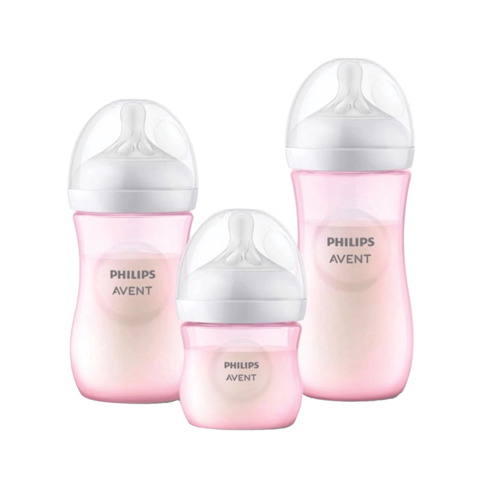 Kit 3 Mamadeiras Anti-Cólica Pétala Philips AVENT 125/260/330ml Rosa