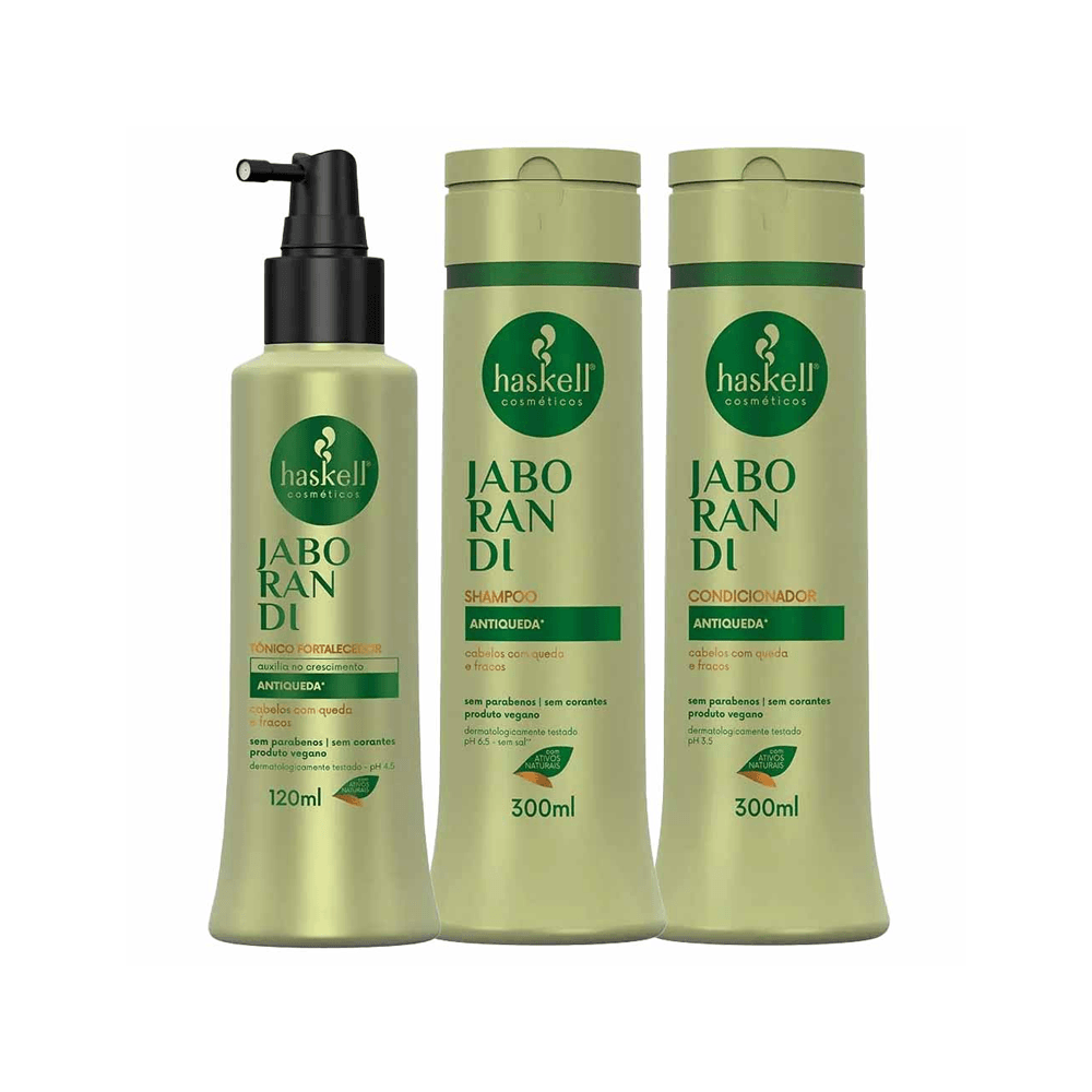 Kit Haskell Jaborandi Shampoo + Condicionador + Tônico