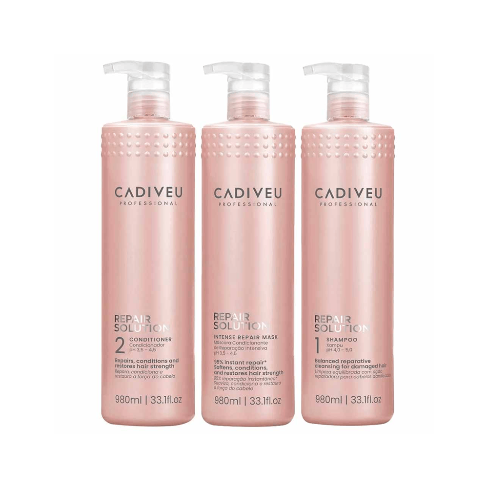 Kit Cadiveu Professional Repair Shampoo + Condicionador + Máscara