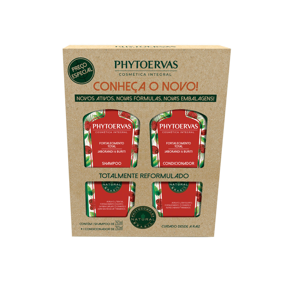 Kit Phytoervas Fortalecimento Total Shampoo + Condicionador