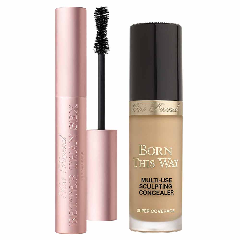 Too Faced Kit - Máscara de Cílios + Corretivo Líquido Sand