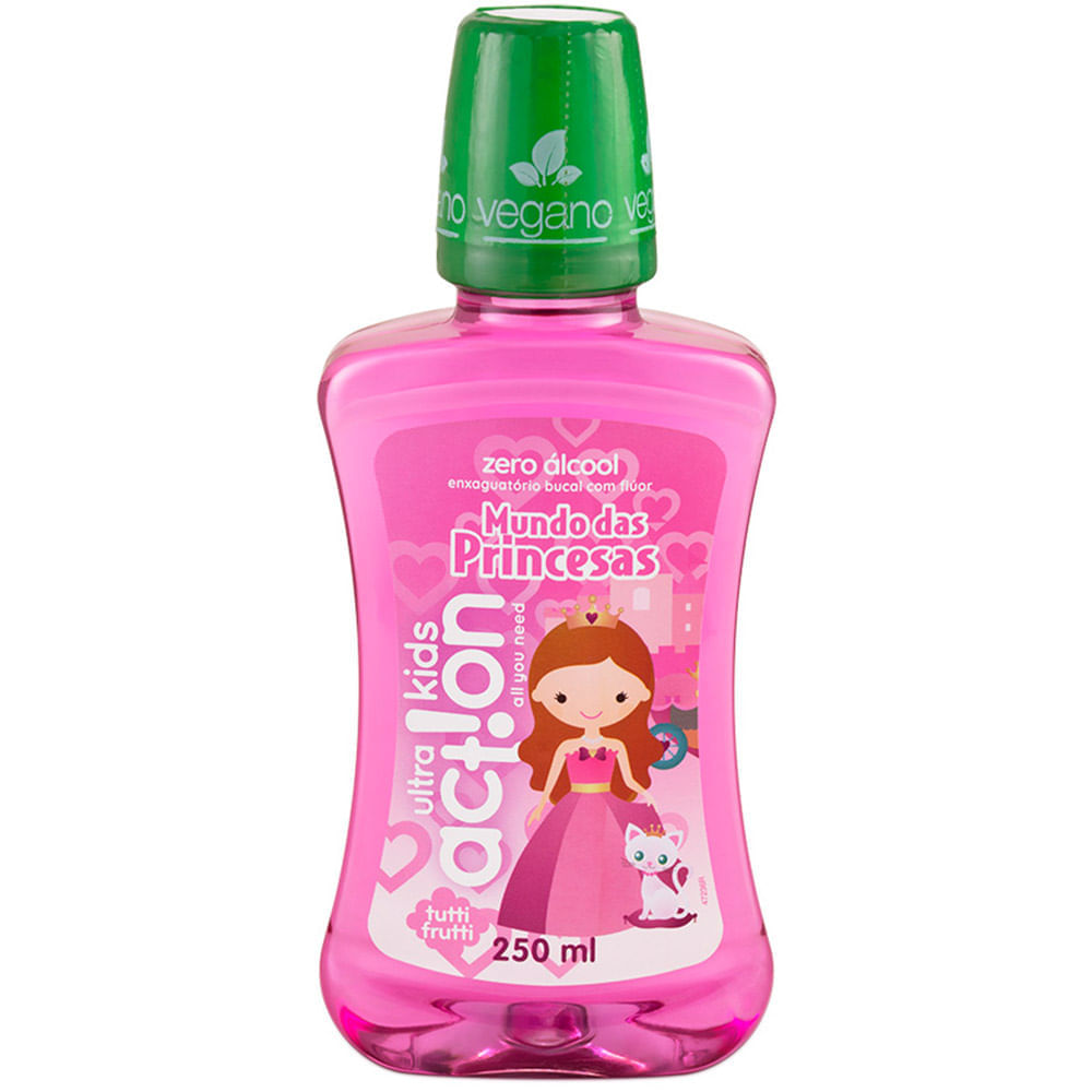 Antisséptico Bucal Ultra Action Kids Princesas Tutti-Frutti 250ml