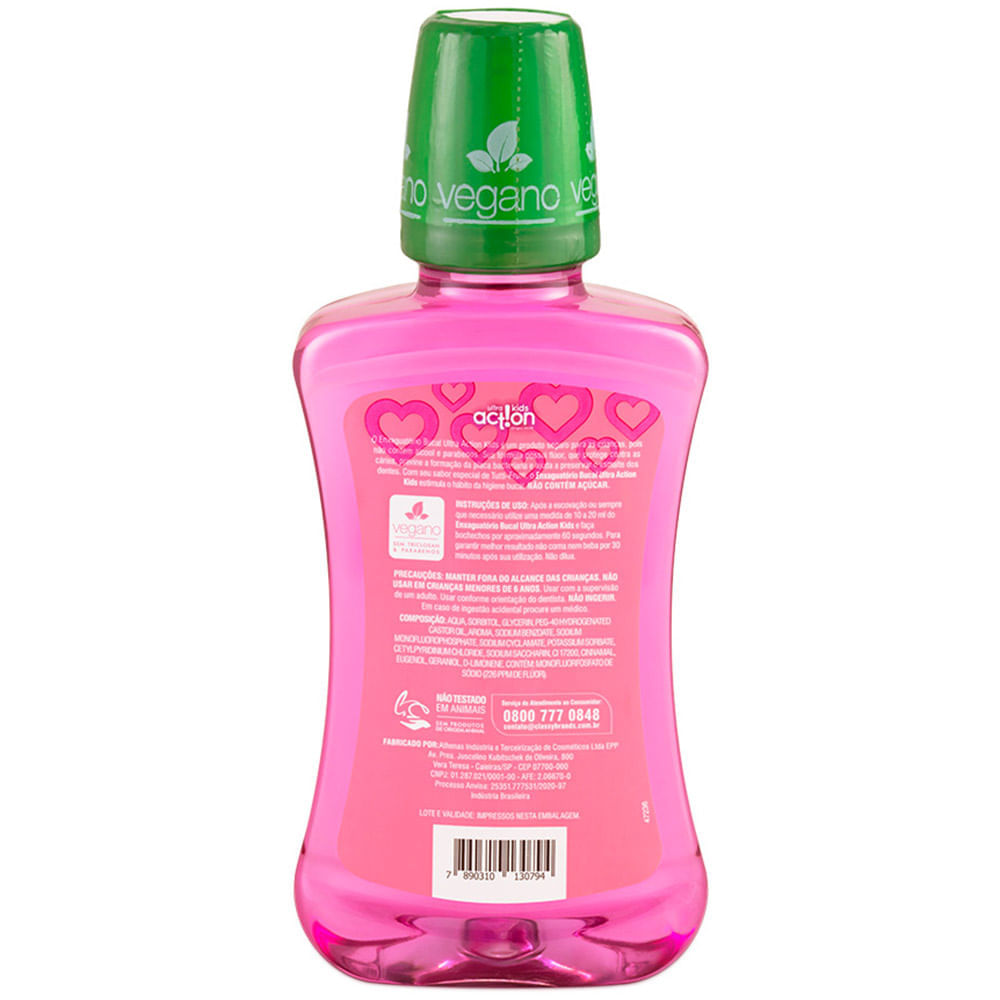 Antisséptico Bucal Ultra Action Kids Princesas Tutti-Frutti 250ml