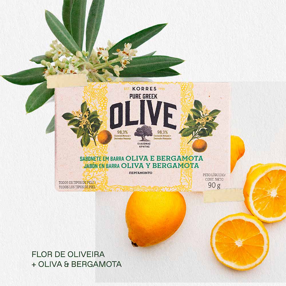 Sabonete em Barra Óleo de Oliva e Bergamota Korres 90g