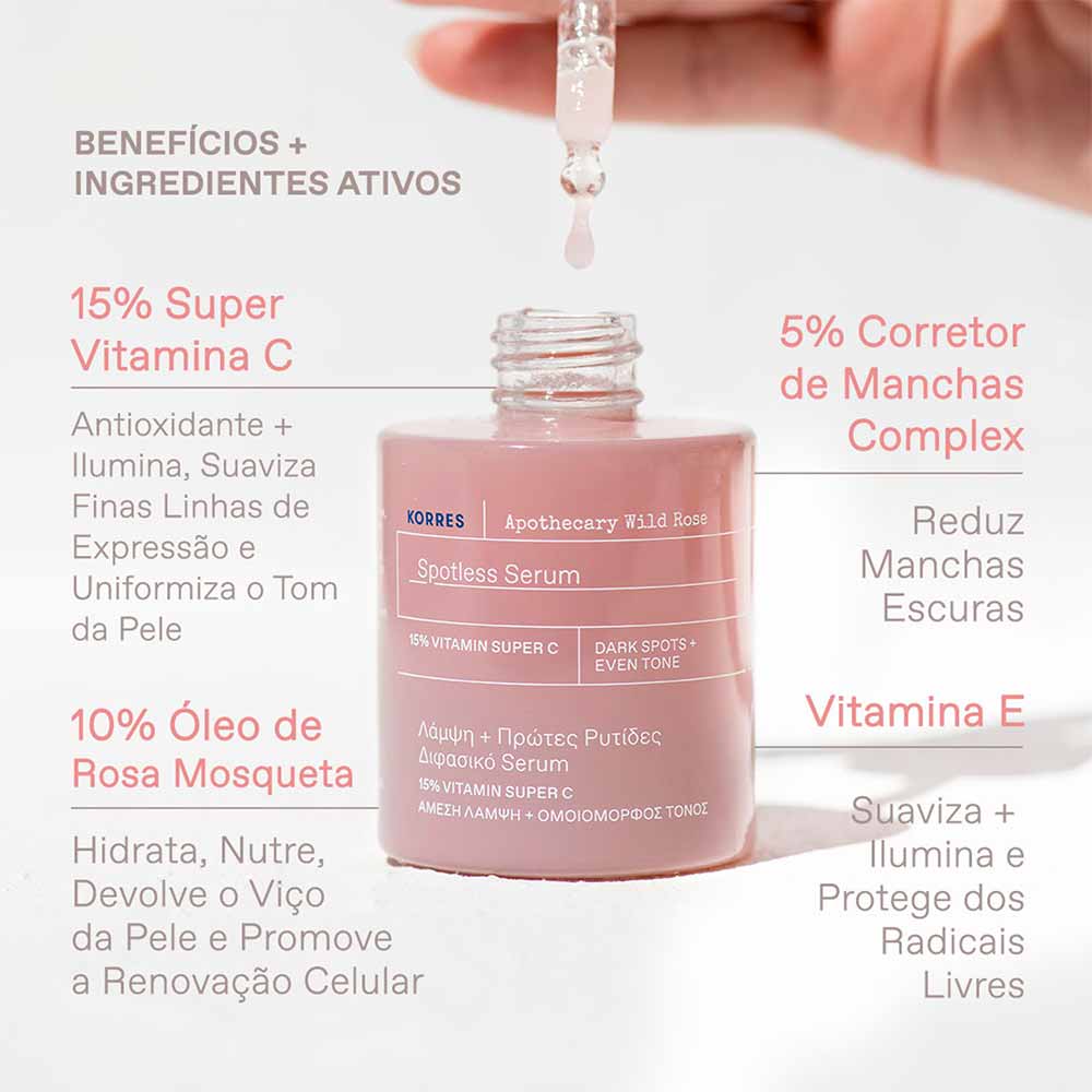 Sérum Apothecary Wild Rose Korres Booster Bifasico Clareador 30ml
