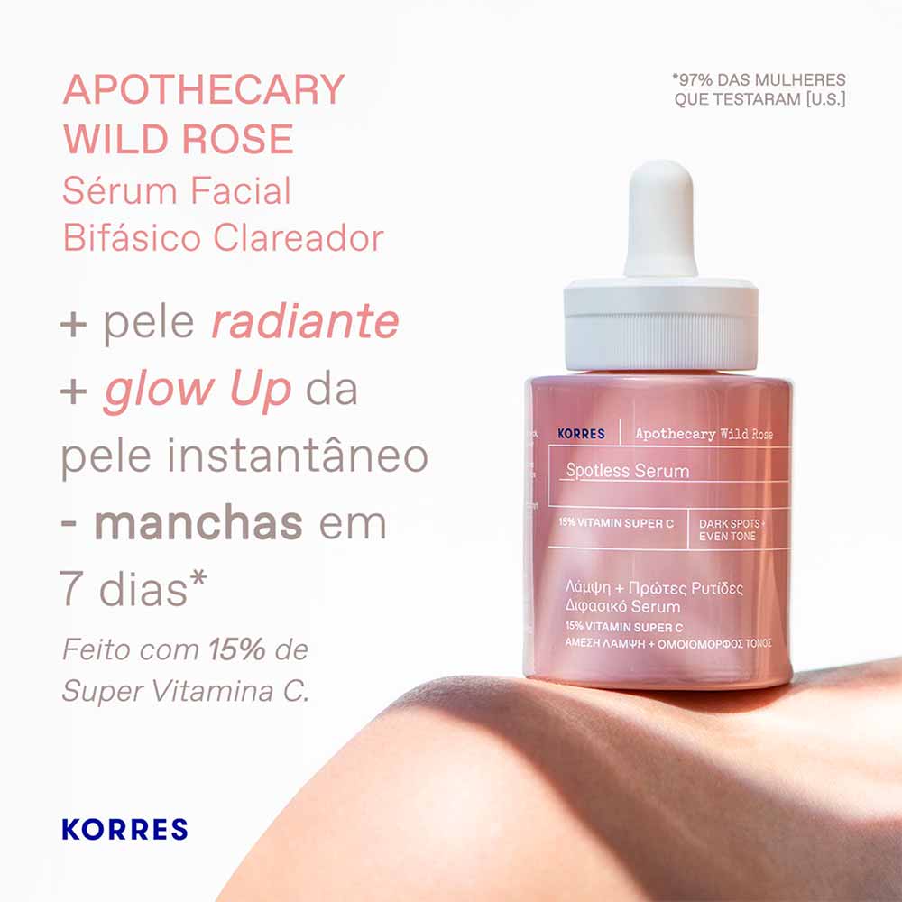 Sérum Apothecary Wild Rose Korres Booster Bifasico Clareador 30ml