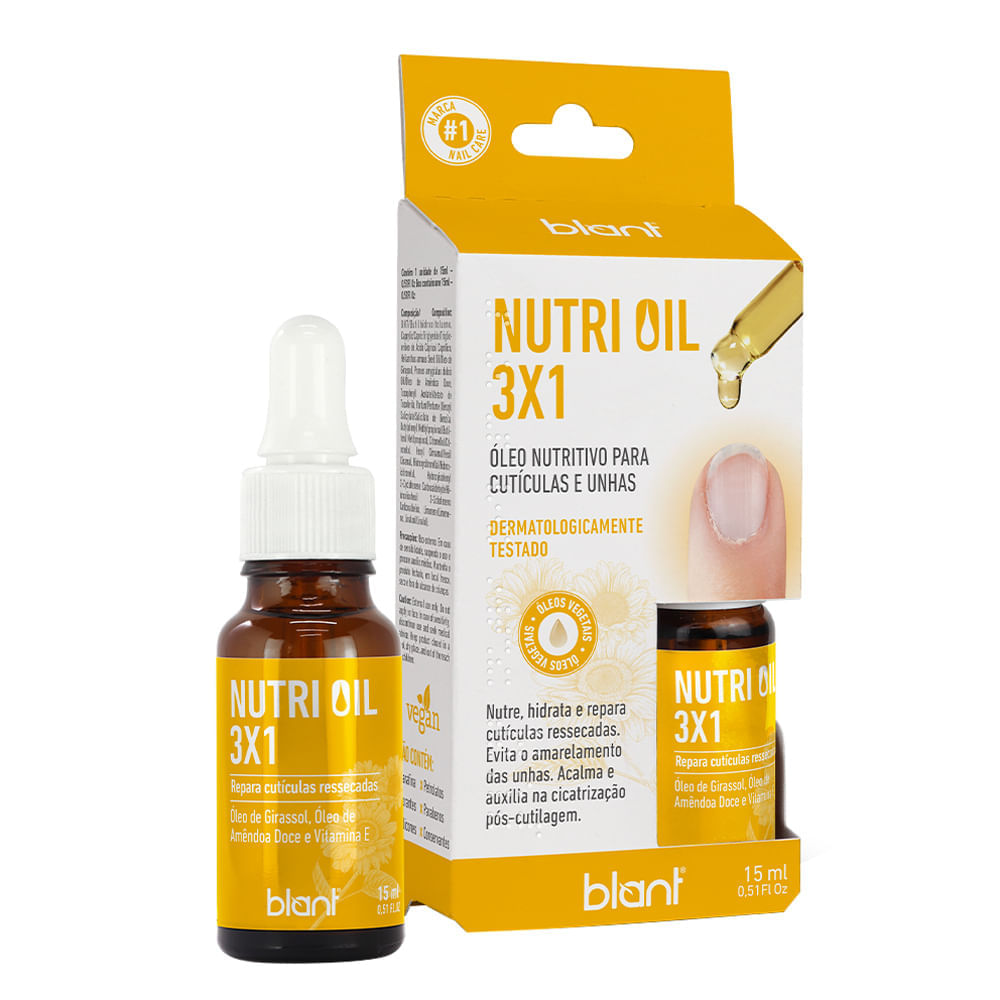 Óleo para Cutículas e Unhas Blant – Nutri 3x1 15ml