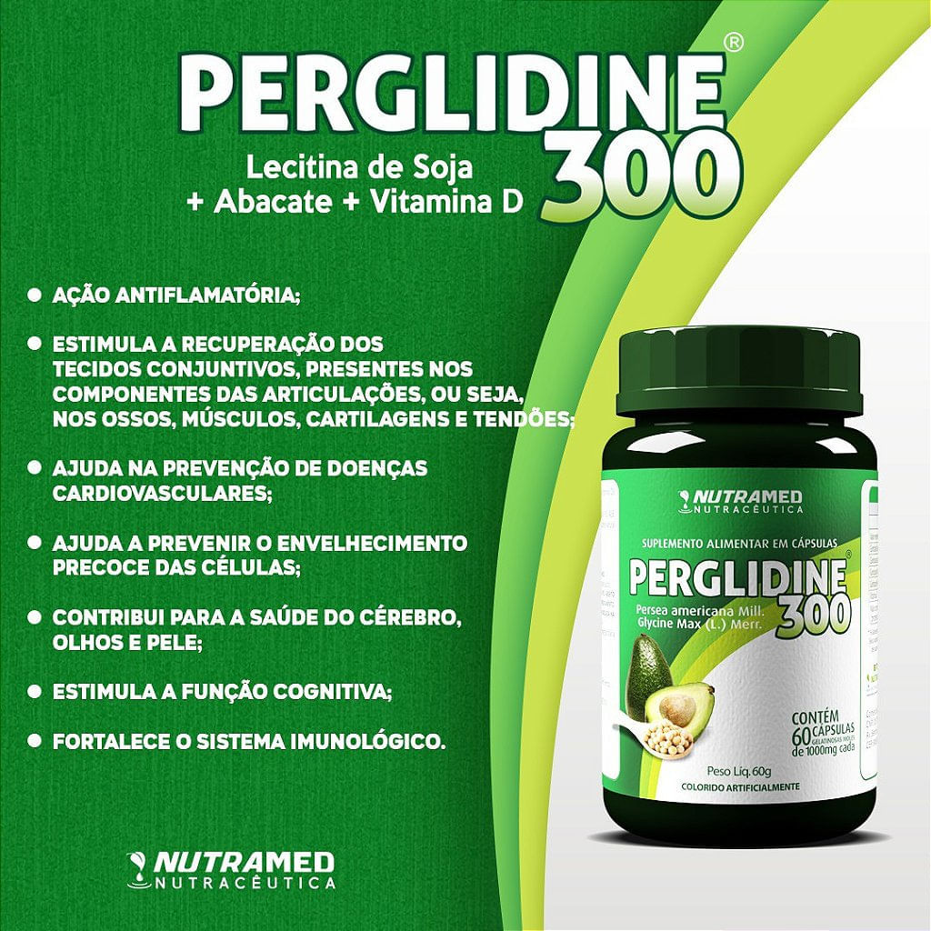 Perglidine 300 - 60 Cápsulas - Kit 5 Unidades