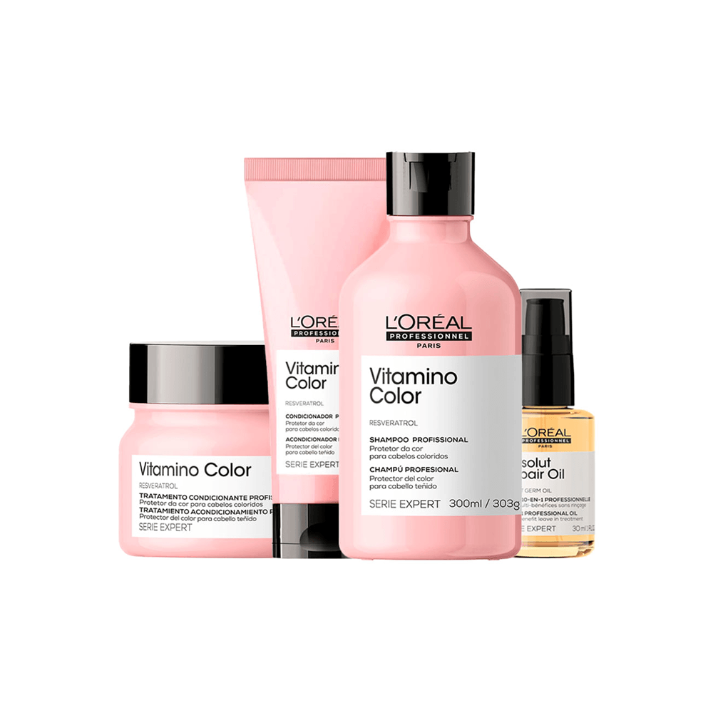 Kit L'oréal Professionnel Serie Expert Vitamino Color 3 Produtos