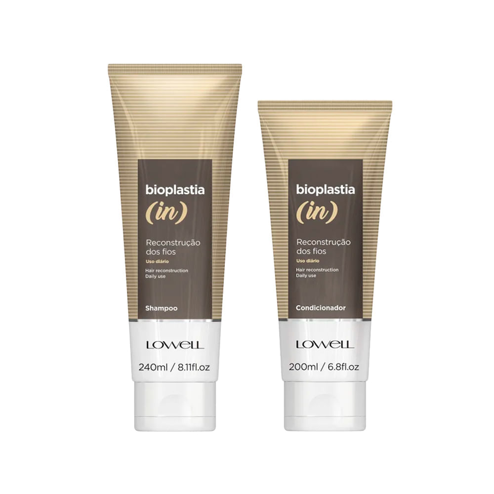 Kit Lowell Bioplastia In Shampoo 240ml + Condicionador 200ml