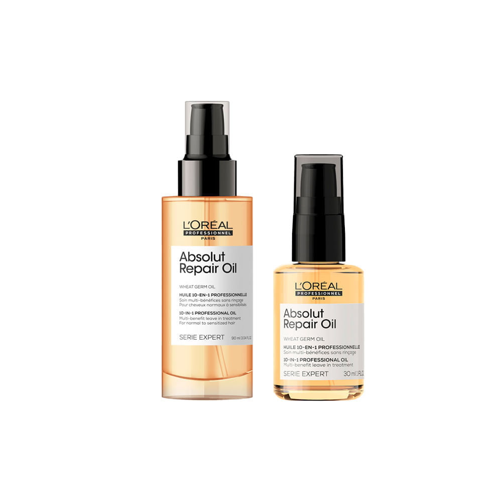 Kit L'oréal Professionnel Serie Expert Absolut Repair Gold Quinoa  Óleo Capilar 10 In 1 30ml + Óleo Capilar 10 In 1 90ml