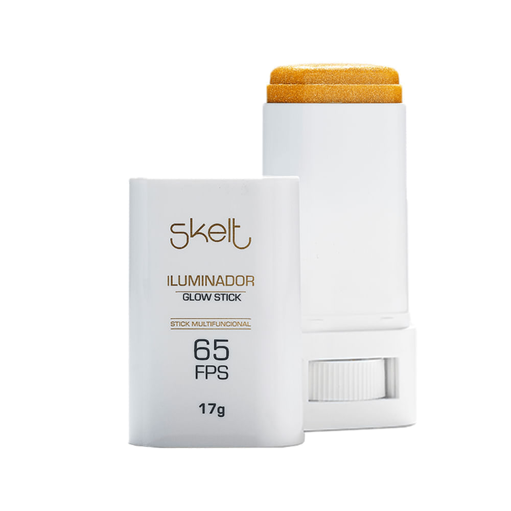 Iluminador Glow Stick Skelt Com Proteção Solar Fps 65 E Fpuva 22 17g