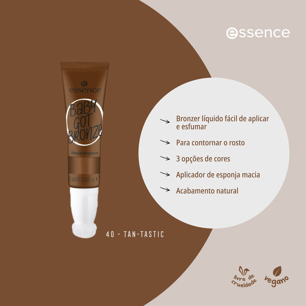 Bronzer Líquido Essence Baby Got Bronze 40 Tan-Tastic 10ml