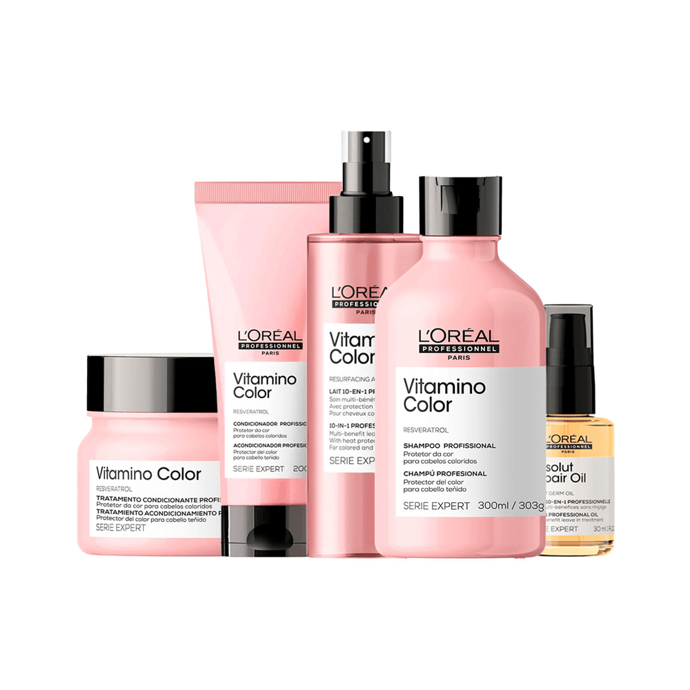 Kit L'oréal Professionnel Serie Expert Vitamino Color 4 Produtos