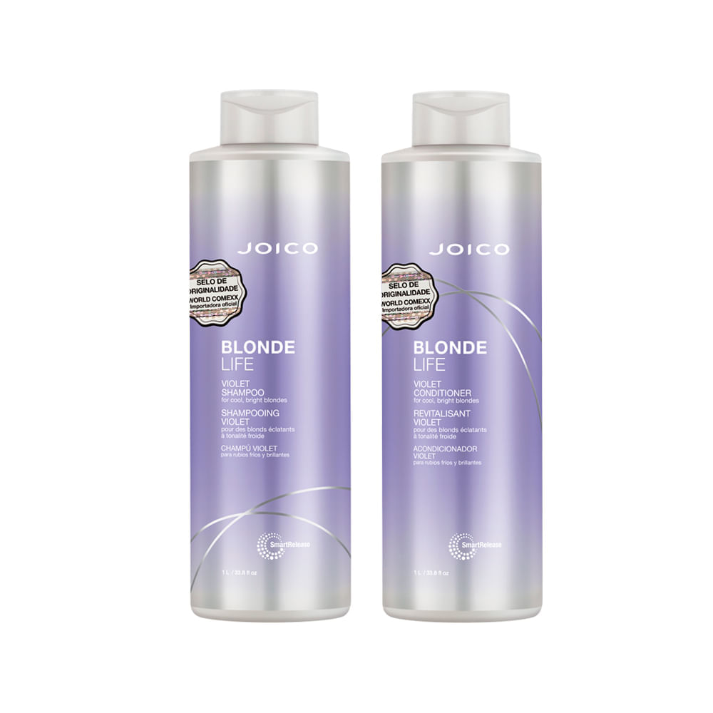 Kit Joico Professional Blonde Life Violet Shampoo 1000ml +  Cndicionador 1000ml