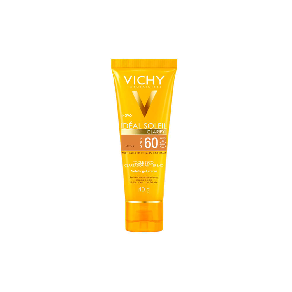 Protetor Solar Facial Semi-matte Fps 60 Vichy Idéal Soleil Média 40g