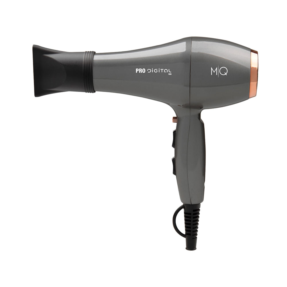Secador De Cabelo Mq Profissional Pro Digital 2600w Com 2 Velocidades Cinza 220v