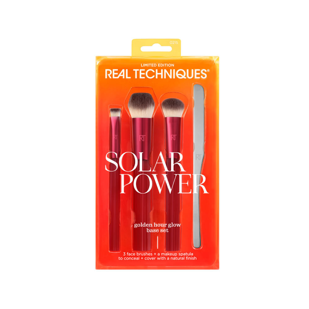 Kit Pinceis Real Techniques Solar Power Golden Hour Glow B Set Rosa