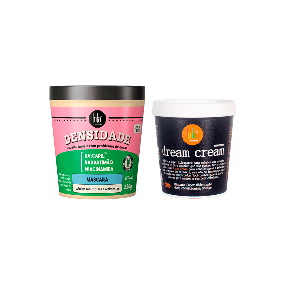 Kit Lola From Rio Máscara Densidade 230g + Máscara Dream Cream 200g