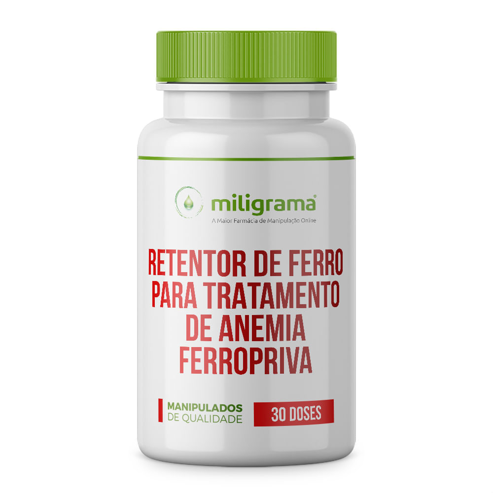 Retentor de ferro para tratamento de anemia ferropriva 30 doses