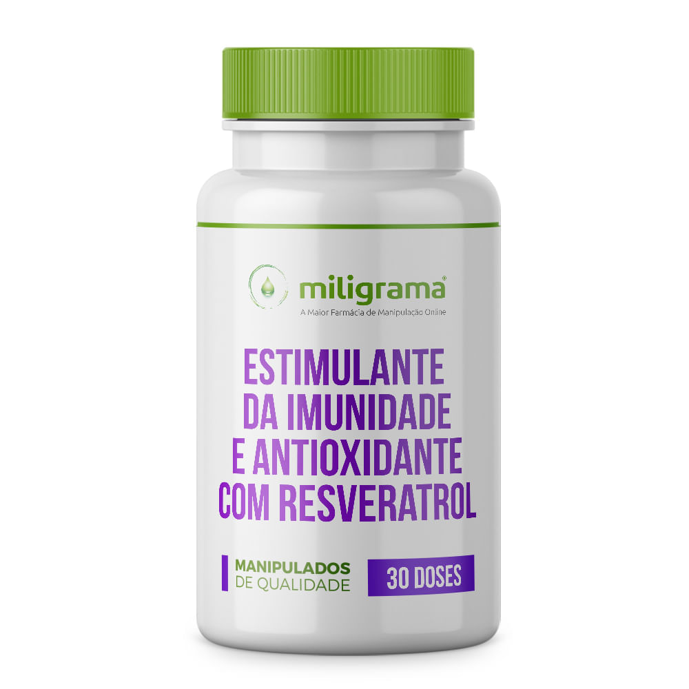 Estimulante de imunidade e antioxidante com Resveratrol 30 doses