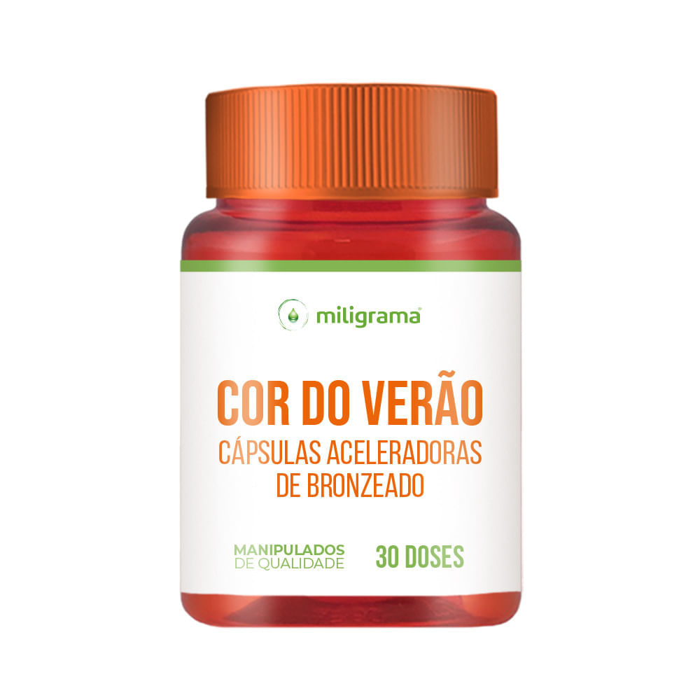 Cor do verão - cápsulas aceleradoras de bronzeado 30 doses Sem Sabor/Aroma Branca/Transparente