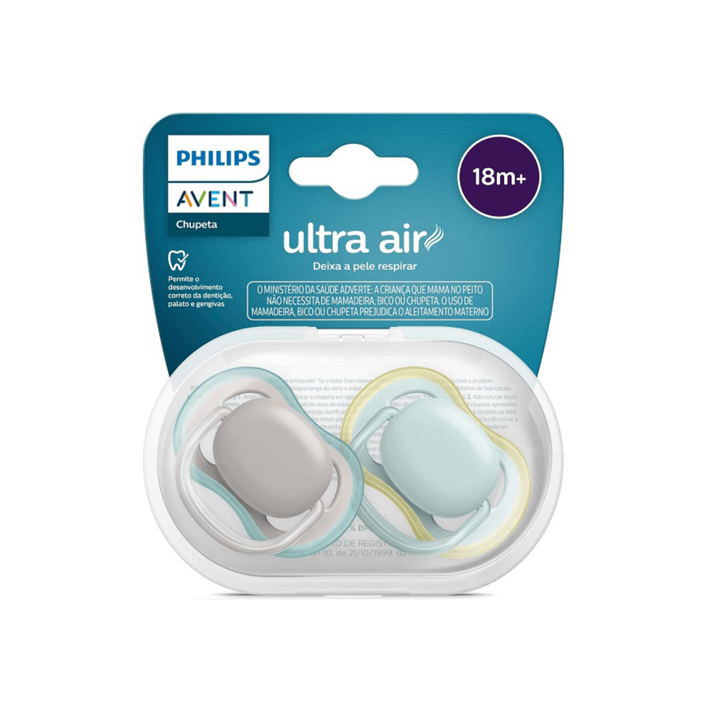 Chupeta Ultra Air Dupla Lisa 18m+ Philips Avent