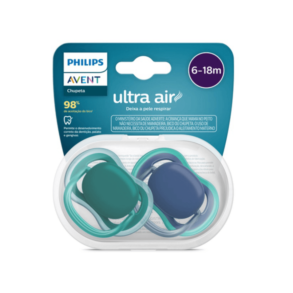 Chupeta ULTRA AIR Dupla Lisa 6-18M Philips AVENT