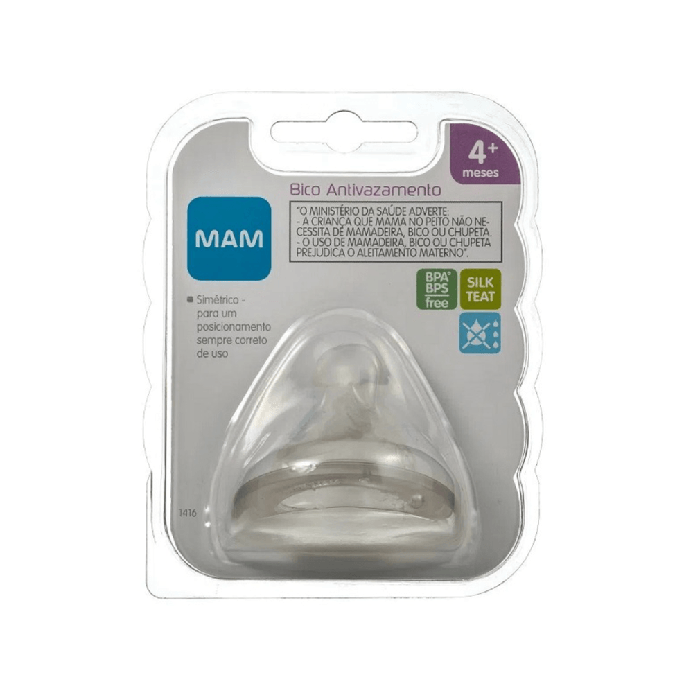 Bico De Mamadeira Antivazamento Fluxo Rapido Mam 1416