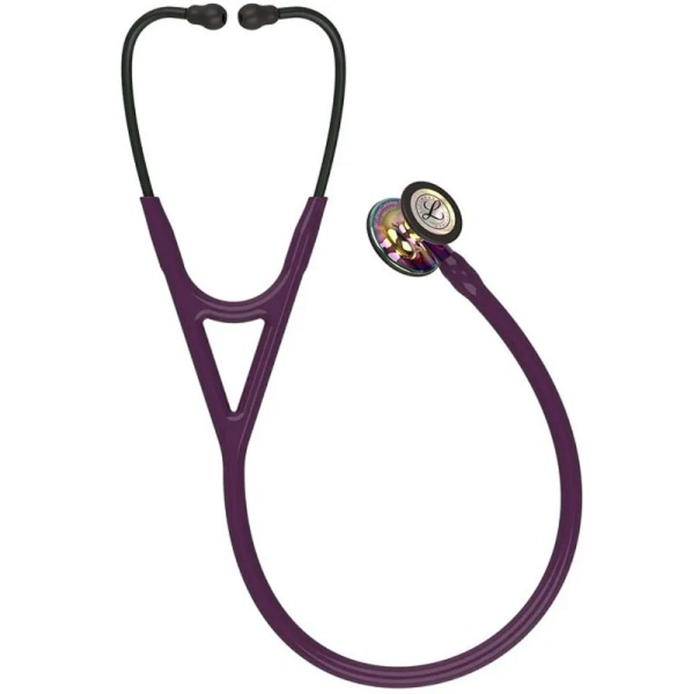 Estetoscópio 3M Littmann Cardiology IV 6239 Roxo com Rainbow ALTO Polimento e Conector Violeta