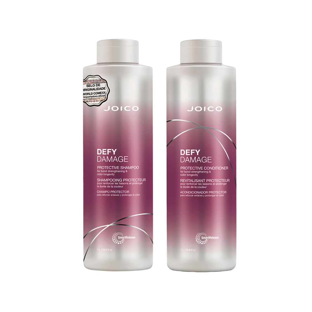 Kit Joico Professional Defy Damage Protective Shampoo 1000ml + Condicionador 1000ml