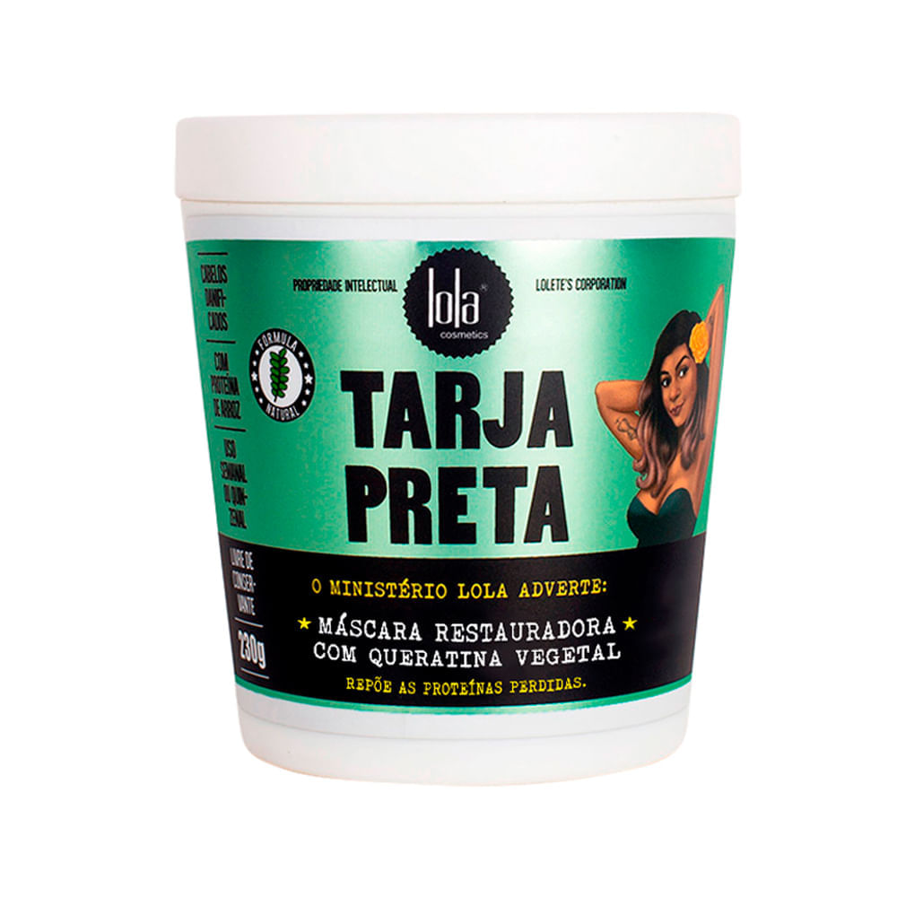 Kit Lola From Rio Tarja Preta Máscara De Reconstrução 230g + Spray De Queratina 250ml