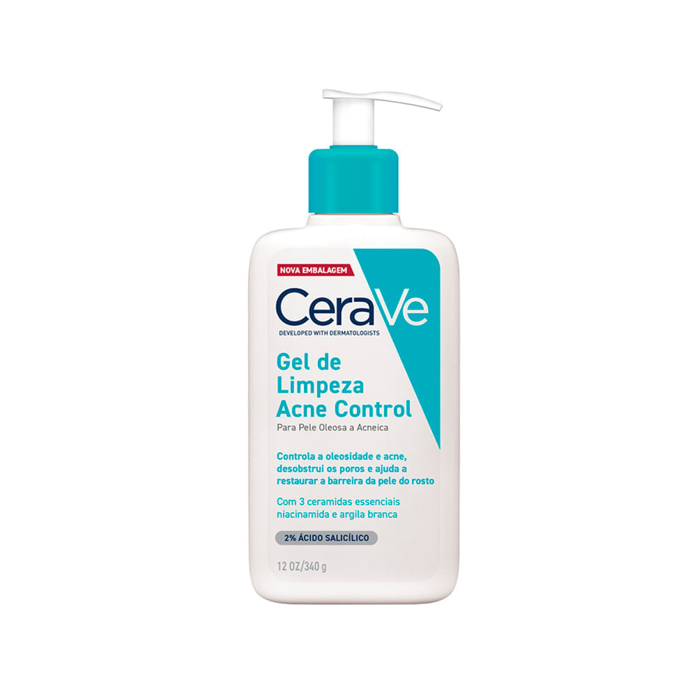 Gel Facial de Limpeza Cerave Acne Control 340g