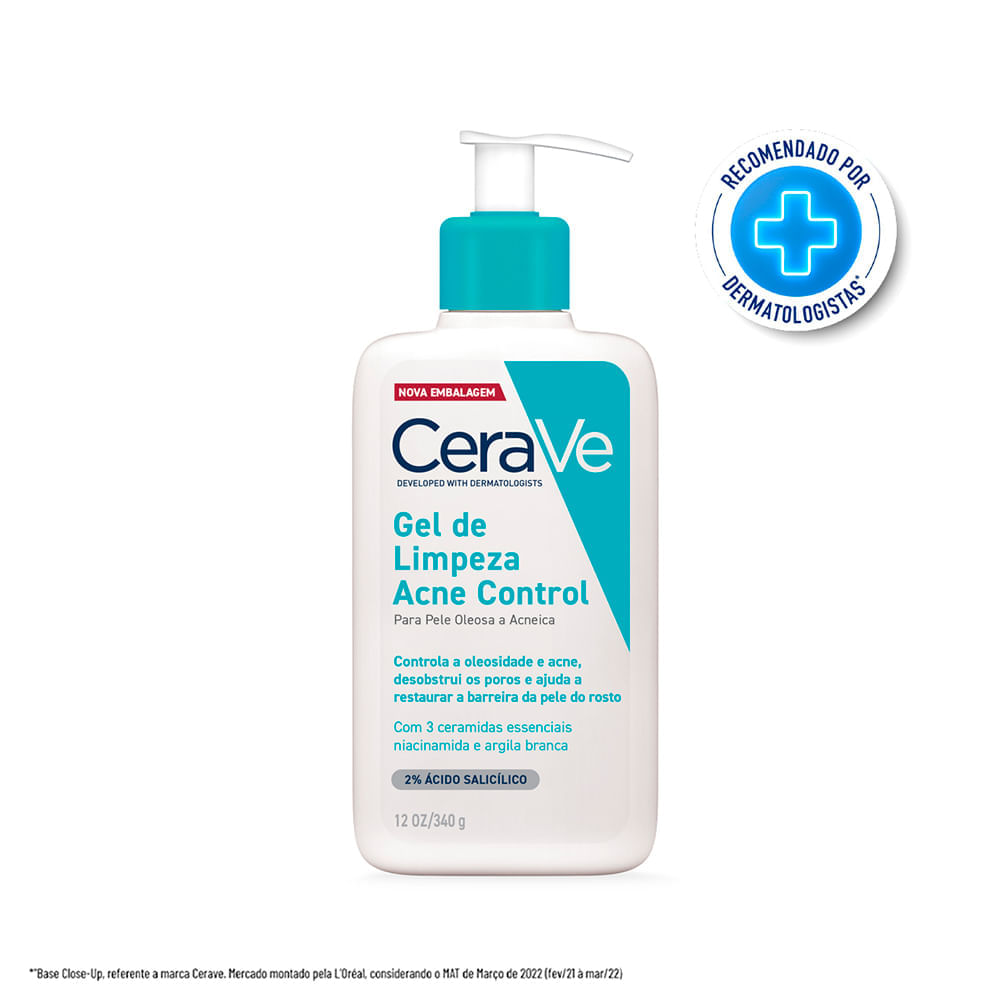 Gel Facial de Limpeza Cerave Acne Control 340g