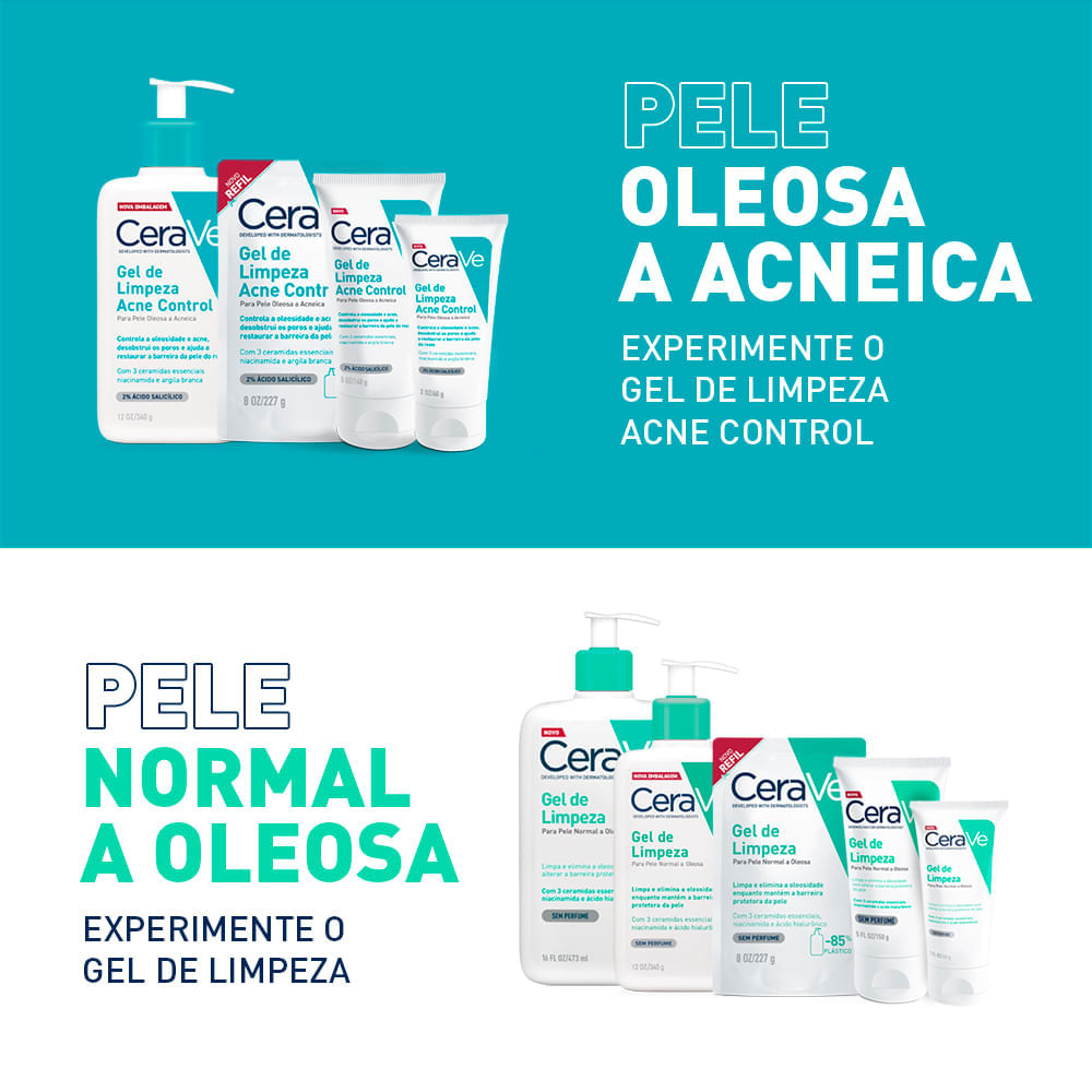 Gel Facial de Limpeza Cerave Acne Control 340g