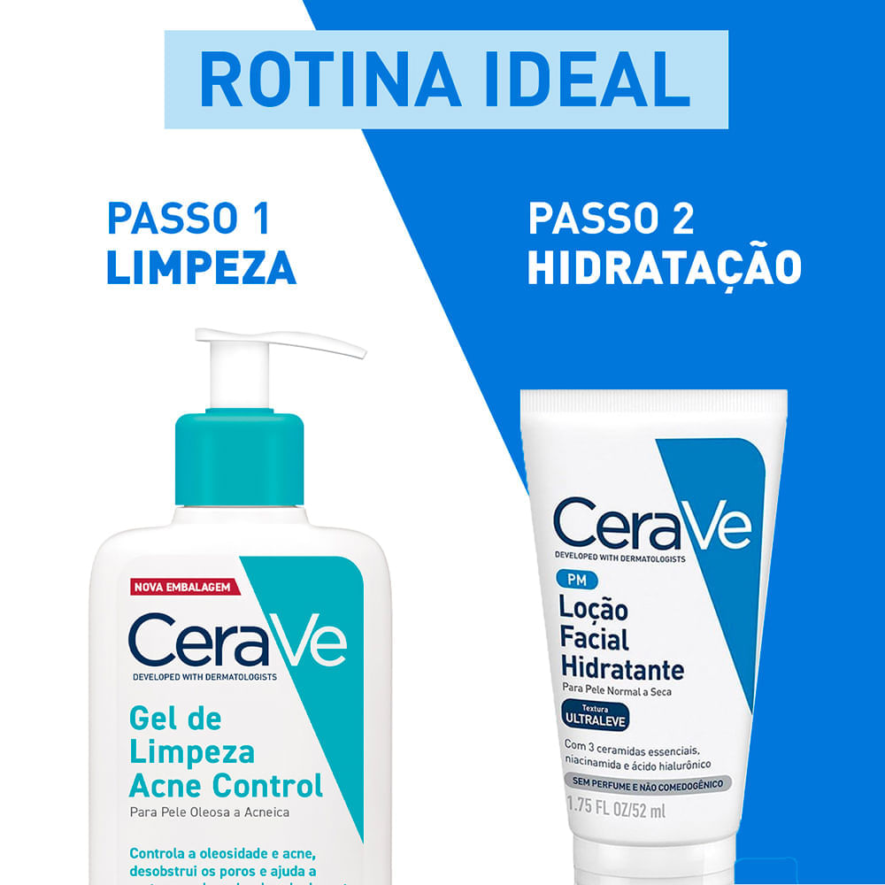 Gel Facial de Limpeza Cerave Acne Control 340g