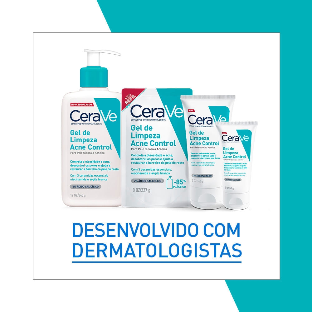Gel Facial de Limpeza Cerave Acne Control 340g