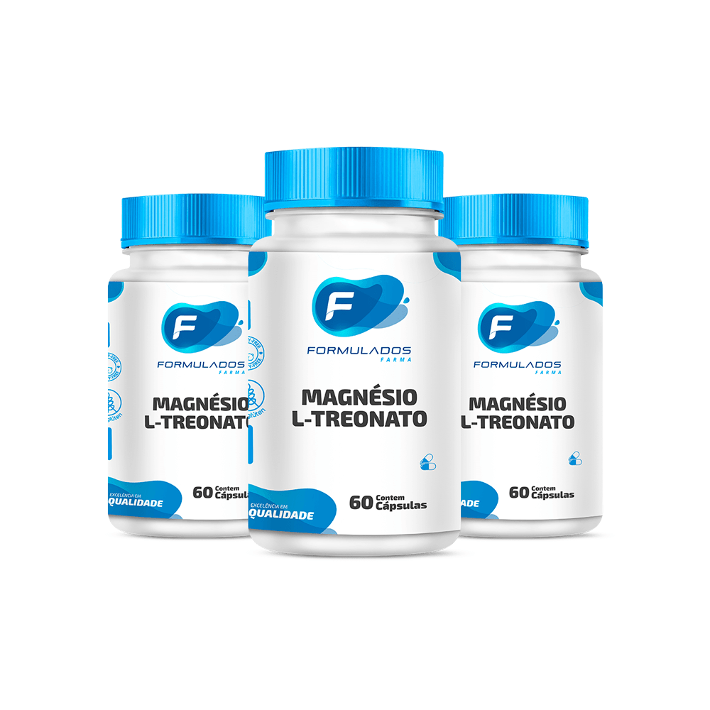 Kit 3 Magnésio Treonato 60 Doses Cada