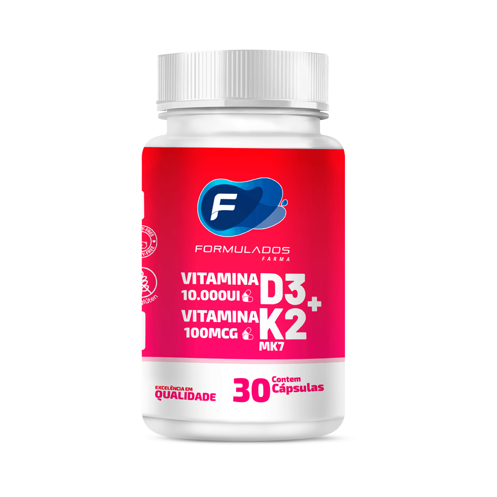Vitamina D3 + Vitamina K2 (MK-7) 30 Cápsulas