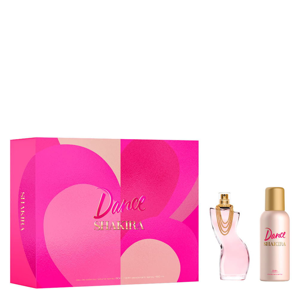 Kit Coffret Perfume Shakira Shakira Dance Feminino Eau de Toilette 80 ml + Desodorante Spray 24h 150 ml